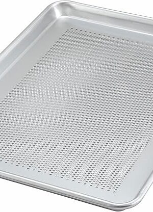 Winco 13? x 18? Perforated Aluminum Sheet Pan, Half Size
