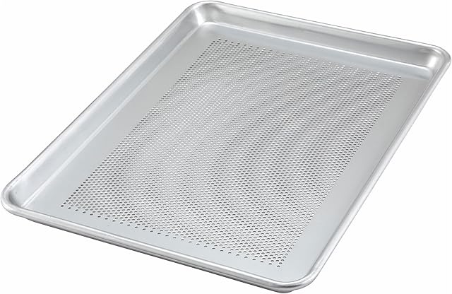 Winco 13? x 18? Perforated Aluminum Sheet Pan, Half Size