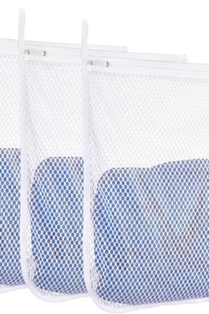 3 pcs Durable Honeycomb Mesh Laundry Bags for Delicates 12" x 15" (3 Medium)