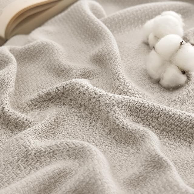 Bedsure Breathable Lightweight Herringbone Blanket