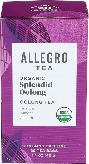 Allegro Tea, Organic Splendid Oolong Tea Bags, 20 ct