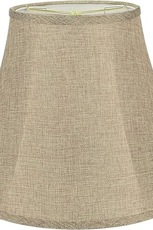 Aspen Creative 38001A Transitional Bell Shaped Collapsible Spider Construction Lamp Shade in Natural, 9" Top x 18" Bottom x 13" Slant Height