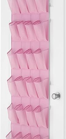 Whitmor 24 Pocket Over the Door Shoe Organizer - Pink