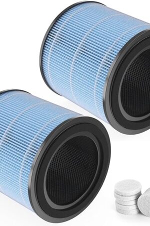 2-Pack AP0601 Replacement Filter Compatible with AIRTOK AP0601 Purifier, Part # AP0601-RF, with Aromatherapy Tablets