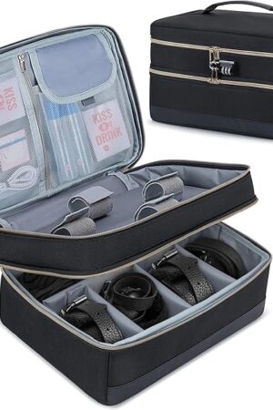 Damero Discreet Bag for Toys, Discreet Lockable Toy Storage Bag, Private Toy Storage Bag Box for Women and Men