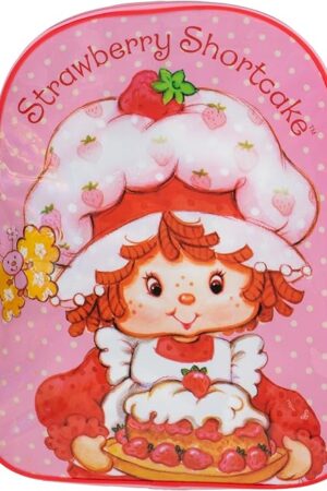 AI ACCESSORY INNOVATIONS Strawberry Shortcake Kids Backpack, 15" Elementary School Girls Book Bag with Padded Straps, Pink