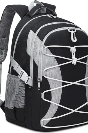 BLUEFAIRY Large Backpack for Boys Girls Middle High School Black/Gray