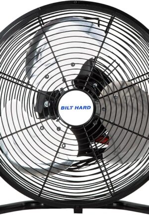 BILT HARD 12" 3-Speed High Velocity Heavy Duty Metal Floor Fan, 1680 CFM, 180-Degree Tilt, Powerful Airflow Fan for Home, Bedroom, Residential Use