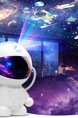 Astronaut Planetarium Projector for Bedroom, 12 Image Discs, Galaxy Projector Star Night Light, Ceiling Mood Lighting, LED Space Galaxy Lamp, Kids Adults Room Decor
