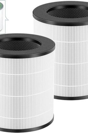 A2 Replacement Filter Compatible with AMEIFU GDAP1W and VEWIOR A2 (ClearAir-A2) Air Purifiers, 4 IN 1, H13 True HEPA filter & High efficiency activated carbon & Pre-Filter, 2 Pack