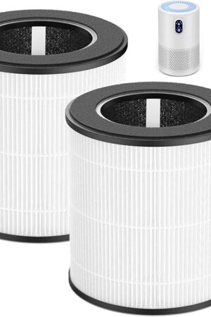 B-D02L/M05/B-D02U H13 Filter Compatible with VEWIOR B-D02U, for MOOKA B-D02L& M05, for Tailulu D10 Air Purifi-er, 3-Stage H13 Efficient Filter for B-D02L/M05/B-D02U, 2 Pack
