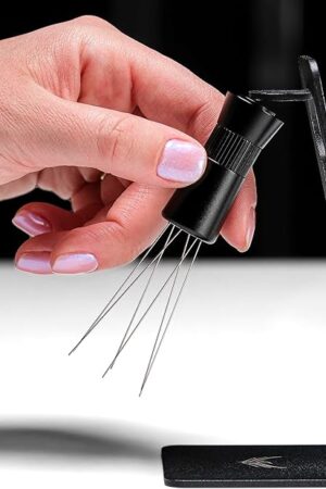 WDT Tool Espresso Magnetic Needle Coffee Distrubution Tool With 0.4mm & 0.25mm Needles Premium Espresso Accessories For Coffee Bar (Model B)