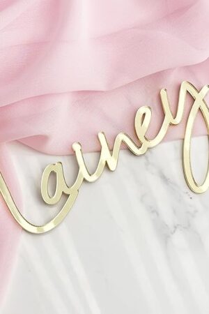 Custom Cake Name Sign | Acrylic Cake Name Plaque | Personalized Cake Name Plate Plaque | Cake Letters | Cake Decoration for Birthday BabyShower Wedding