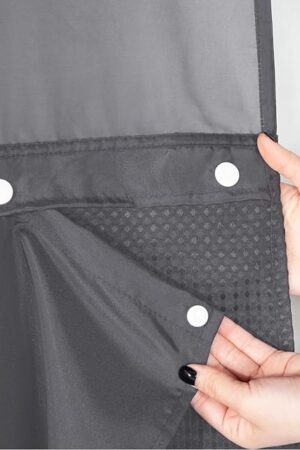 1 Pack Fabric Snap-in Shower Curtain Liner Replacement,Compatible with No Hook Shower Curtain with Snap in Liner, Removable & Water-Repellent,Machine Washable,70x54,Grey