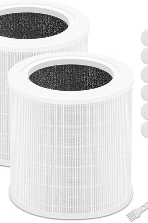 2 Pack A2001 Replacement Filter,Efficiency 3-In-1, H13 True, Compatible with 2001 air puri-fier filter replacement,Compared to Part NO#AF-2001 h13 filter replacement,Compatible with A2001 Filter