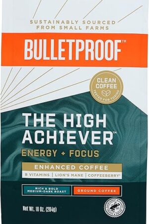 BULLETPROOF The High Achiever Enhanced Ground Coffee, 10 OZ