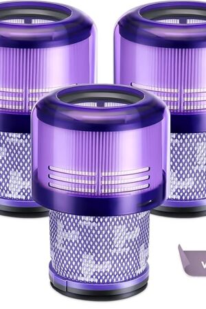 3 Pack V11 Vacuum Filters Replacement for Dyson V11 Cordless Vacuum, V11 Animal V11 Torque Drive V11 Complete V11 Extra V15 Detect V15s Detect Submarine Vacuums Replace Part # 970013-02 & 970013-03
