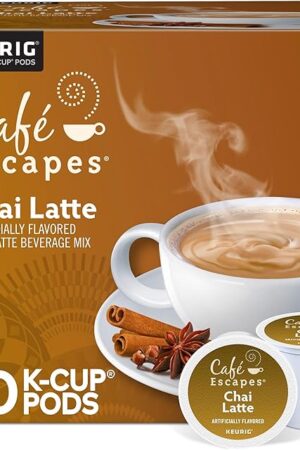 Café Escapes Chai Latte, Single-Serve K-Cup Pods, 60 Count