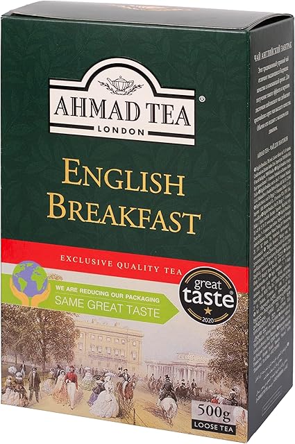 Ahmad Tea Black Tea, English Breakfast Loose Leaf, 500 Gram Box