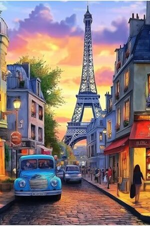 The Puzzles 300 Pieces for Adults | Eiffel Tower Jigsaw Puzzles | Recycled Cardboar Jigsaw Puzzles 300 Pieces | Challenging Family Activity Great Gift Idea for Family Friends | 20.5 X 15 inches