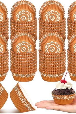 Vesici 800 Counts Cielito Lindo Baby Shower Party Decoration Mexican Clay Cupcake Liners Cielito Lindo Cupcake Wrapper Mexico Muffin Liner Papers Baking Cups for Wedding Baby Shower(Hollow Flower)