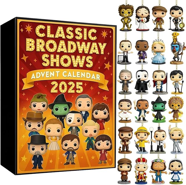 Classic Broadway Shows Advent Calendar 2025, 24 Days Countdown Calendar With Iconic Musical Character Collectibles, Halloween Advent Calendar 2025, Gifts For Broadway Fans, Theater Lovers