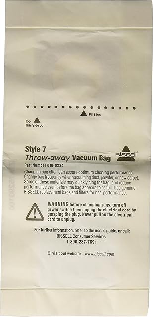 BISSELL Style 7 Vacuum Bag, 32120, White