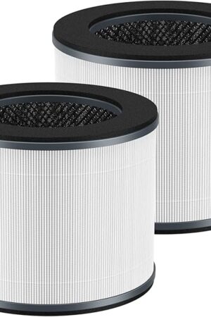 AP-T10FL Filter Replacement for Homedics Compatible with HoMedics TotalClean Air Purifier AP-T10-BK and AP-T10-WT, HEPA Filter AP-T10 5-In-1 Powerful System, 2 Pack