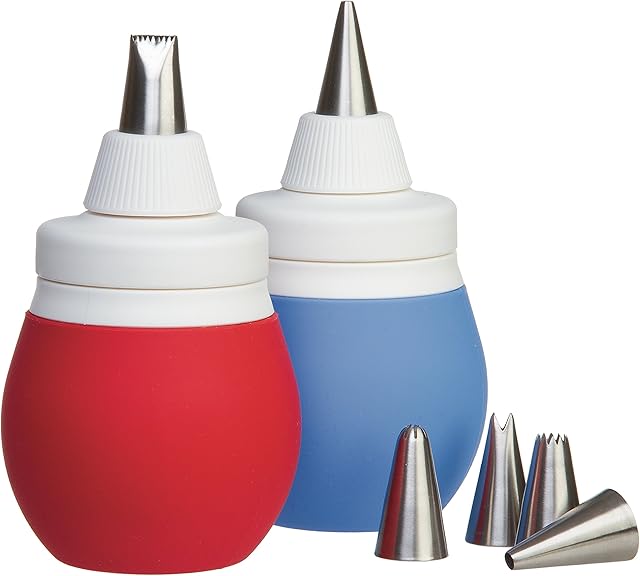 PrepWorks Decorating Kit - Complete Set for Cake, Cupcake, and Cookie Decorating with Piping Tips, Bags, and Accessories