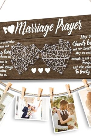 Wedding Gifts Bridal Shower Gifts for Bride and Groom Engagement Present for Wife NewlyWed Marraige Prayer Photo Holder