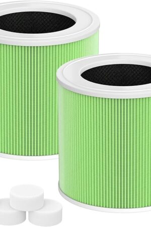 2-Pack HY1800 Replacement Filters for Honeyuan/MORENTO/Loytio Air Purifiers | 3-in-1 filtration with Enhanced Carbon Technology | Compatible with CHIVALZ/AYAFATO/IOIOW HY1800 Models