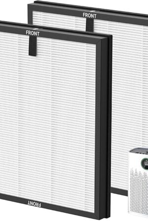 2 Pack HAP603 Replacement Filter Compatible with ECOSELF HAP603 / HAP603WF Air Purifier, Air Purifiers Replacement Filter for Home Large Room, # RFHAP603, White