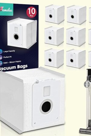 10 Pack for LG Vacuum Bags, Compatible with LG CordZero All in One Tower Vacuum A939KBGS A938KBGS A937KGMS and A949KTMS, Replacement Vacuum Cleaner Bags for LG Cord Zero A9 Cordless Stick Vacuum