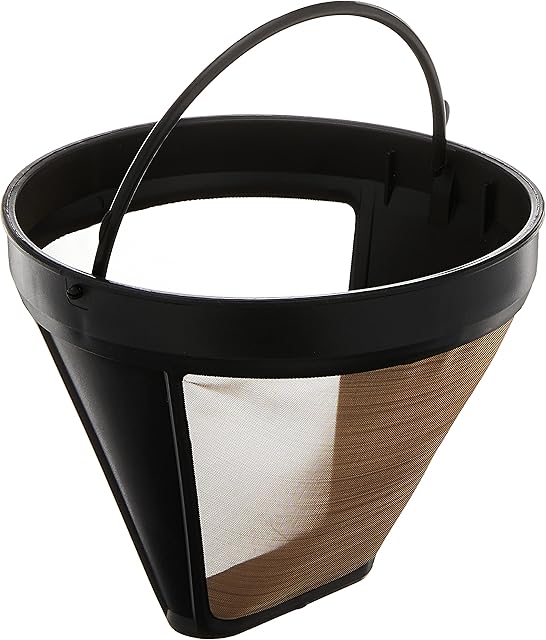 Braun Gold Tone Permanent Coffee Filter, Reusable #4 Cone Shaped, No Paper Filter Needed, Fits Coffee Makers Series 7 & Series 9, BRSC002