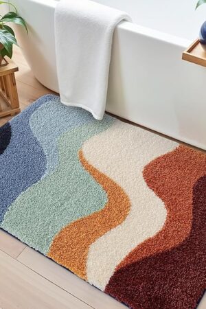 DEXI Bathroom Rug Bath Mat 17x30 Microfiber Bathroom