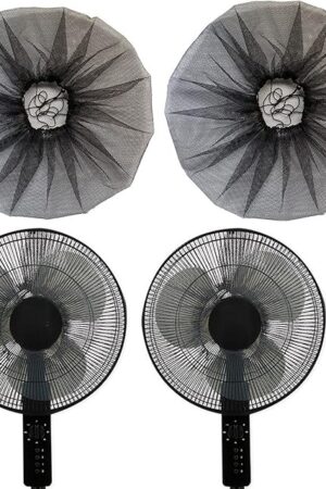 2 Pack - 18" Fan Safety Protection Cover,Kid Children Baby Finger Protect Fan Net Guard,Washable Pedestal Fan Dustproof Cover,Summer Home Fan Safety Dust Cover,Perfect for Parents of Toddlers (Black)