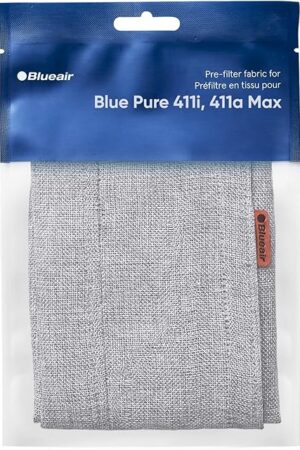 BLUEAIR Genuine Pre-Filter Blue Pure 411i Max and 411a Max Air Purifiers, Washable Fabric, Fog Grey