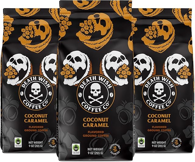 Death Wish Coffee, Coconut Caramel Ground Coffee (27 Ounces)
