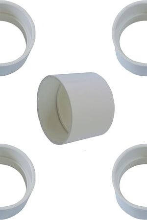 Central Vacuum Coupling - Built-in PVC Pipe Fitting - Coupler - 5 Pack