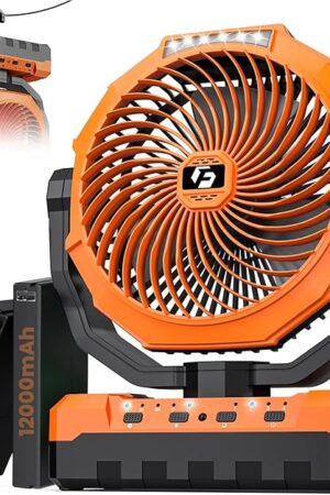 Camping Fan 9-Inch Battery Operated Fan USB Table Fan