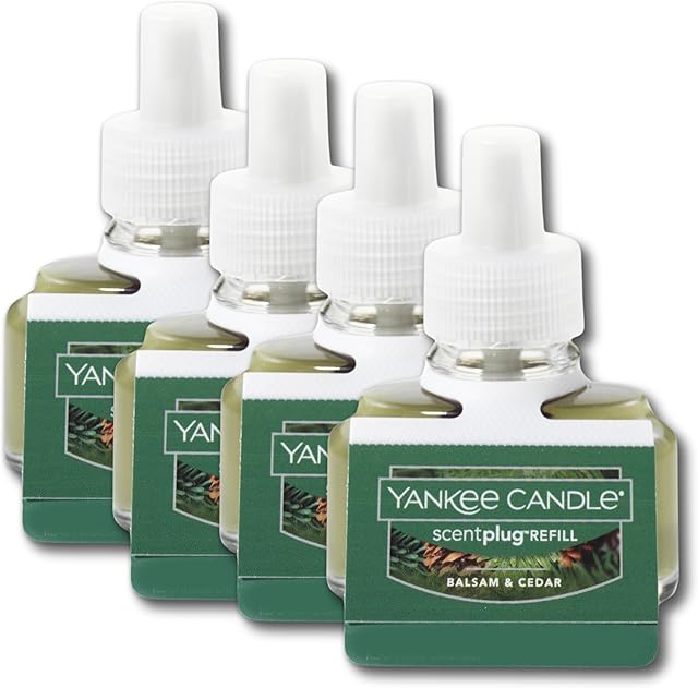 Yankee Candle Bundle Balsam & Cedar ScentPlug Refill (Pack of 4)