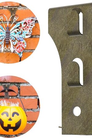 Brick Hook Clips (4 Pack) – Installed Require More Than 1/8? Brick Wall Cement Gap., Fits 2-1/4 to 2-2/5 Inch Bricks Outdoor Brick Hangers Wall Clips for Hanging - Mounting to Brick Without Drilling