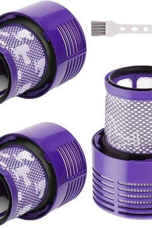 3 Pack V10 Filters Replacement Parts Compatible with Dyson V10 Cyclone Series, Cyclone V10 Absolute, Cyclone V10 Animal, V10 Total Clean, SV12, Replace Part No. 969082-01