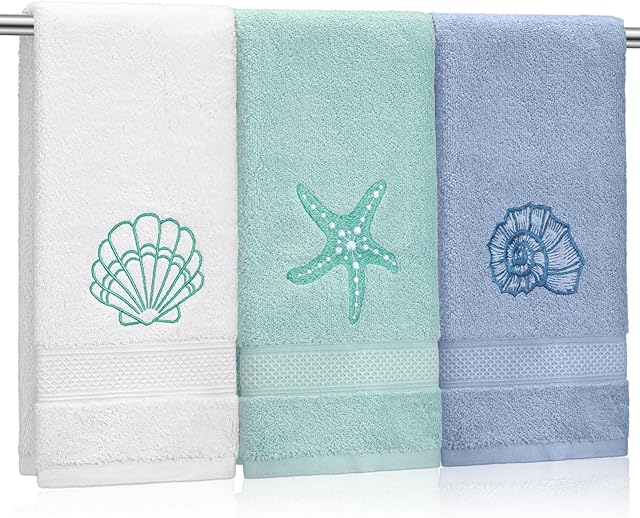 3 Pack Hand Towels 100% Cotton 13.78 x 29.53 Inch