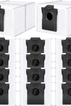 14Pcs Compatible with Dreame L10s Ultra Gen 2/X50 Ultra/L40 Ultra Robot Vacuum,3.2-Liter Large Capacity Activated Carbon Adsorptio Bags,Four-Layer Sealed Disposable dust bag,9 Week