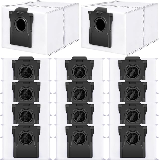 14Pcs Compatible with Dreame L10s Ultra Gen 2/X50 Ultra/L40 Ultra Robot Vacuum,3.2-Liter Large Capacity Activated Carbon Adsorptio Bags,Four-Layer Sealed Disposable dust bag,9 Week