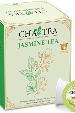 Cha4TEA 36-Count Jasmine Green Tea Pods for Keurig K-Cups Brewers