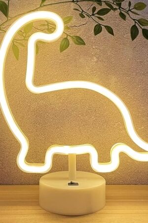 Dinosaur Neon Sign Warm White