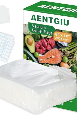 200 Vacuum Sealer Bags 8x12 Inch Vacuum Sealer Storage Bags