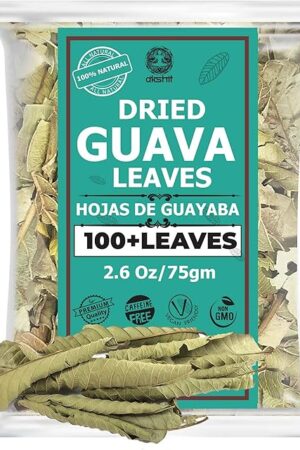 2.6oz Hoja De Guayaba, Dried Guava Leaf, Natural Guava Leaves, Aromatic Tea, Caffeine free, No Additives, Non GMO. By Akshit